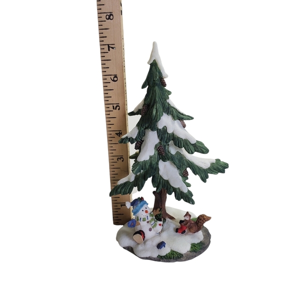 Santa's Workshop 2002 Snowman /Tree Resin Accessory VTG Christmas Village - Picture 8 of 10
